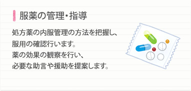 服薬の管理・指導